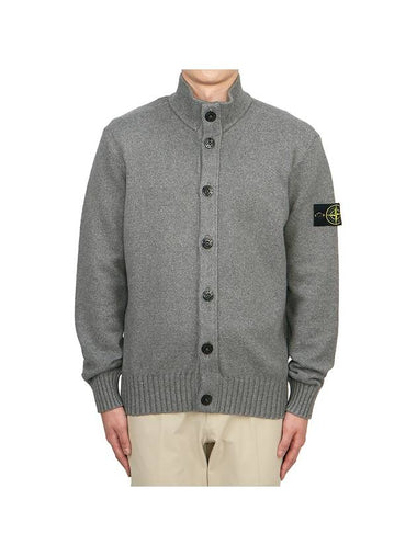 Winter Cotton Cardigan Grey - STONE ISLAND - BALAAN 1