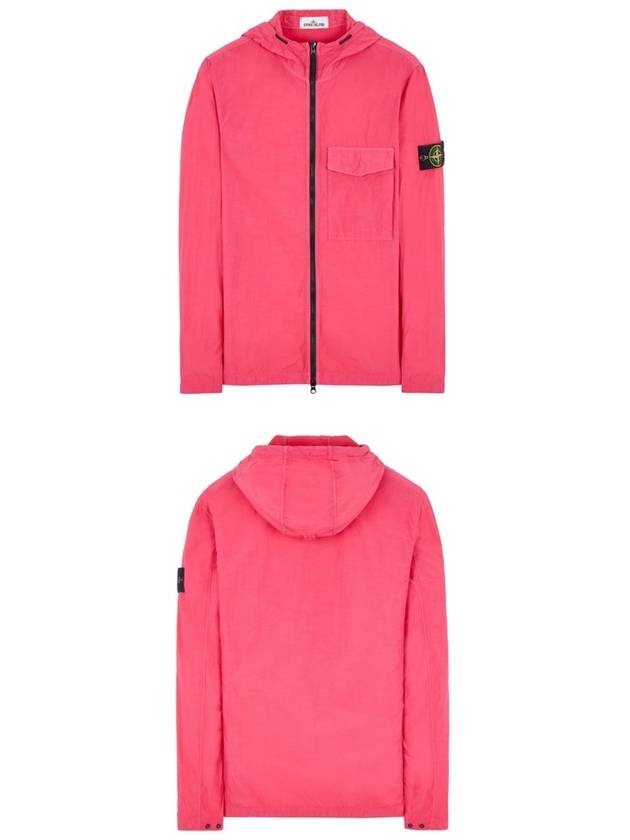 Men's Wappen Patch Naslan Pocket Hooded Jacket Pink - STONE ISLAND - BALAAN 5