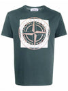 Compass Logo Printing Short Sleeve T-Shirt Blue - STONE ISLAND - BALAAN 3