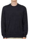 Men's Crew Neck Cotton Knit Top Navy - DRUMOHR - BALAAN 2