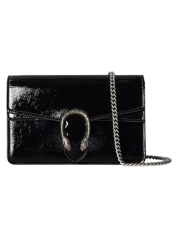 Dionysus Patent Leather Shoulder Bag Black - GUCCI - BALAAN 1