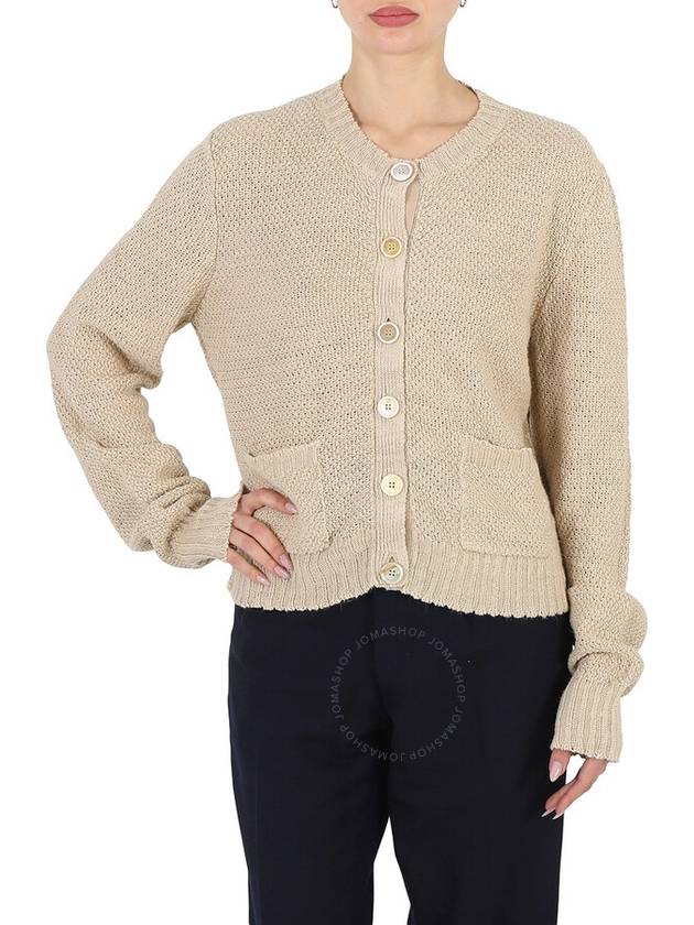 Hemp Basket Weave Knit Cardigan Beige - MAISON MARGIELA - BALAAN 2