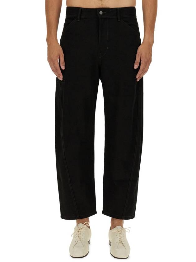 Twisted Workwear Straight Pants Black - LEMAIRE - BALAAN 3