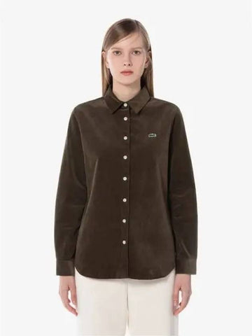 Women s corduroy shirt CF336E 54N high domestic product GQ2N24082972733 - LACOSTE - BALAAN 1