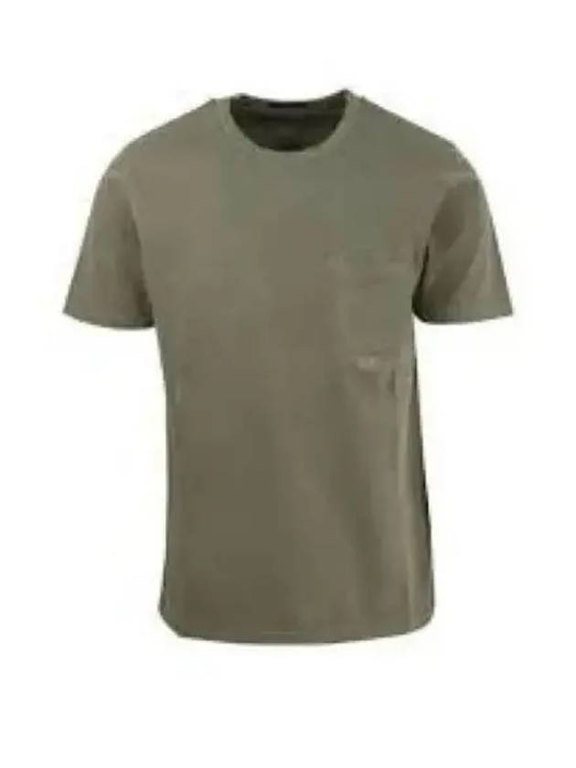 Small Logo Pocket Cotton Short Sleeve T-Shirt Bronze Green - CP COMPANY - BALAAN 2