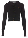 Bea Cropped Cardigan Black - VIVIENNE WESTWOOD - BALAAN 2