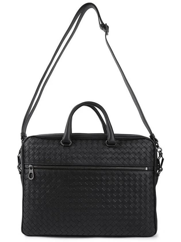 Intrecciato Calfskin Business Briefcases Black - BOTTEGA VENETA - BALAAN 4