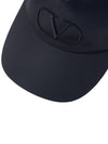 V Embroidered Logo Nylon Ball Cap Black - VALENTINO - BALAAN 8