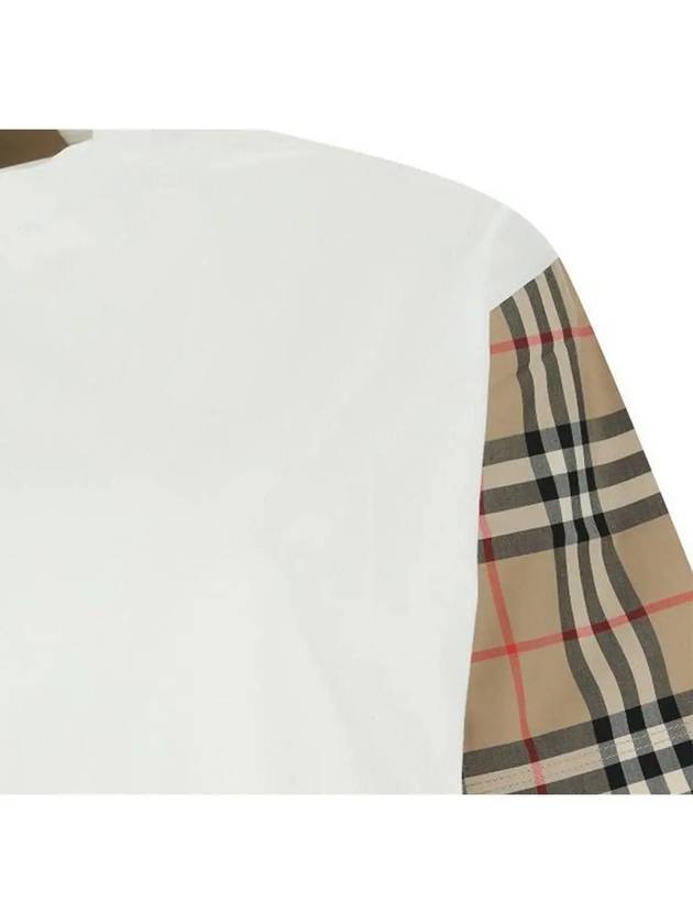 Vintage Check Sleeve Short Sleeve T-Shirt White - BURBERRY - BALAAN 6