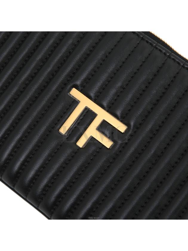 Quilted TF Clutch S0357T Black Gold Pouch - TOM FORD - BALAAN 8