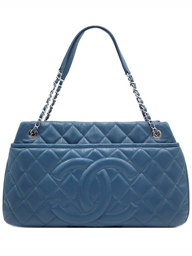 Women s Chanel A67292 Blue Soft Caviar Silver Timeless CC Shopper Shoulder Bag 17th gt Gangbuk used luxury goods - CHANEL - BALAAN 2