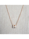 Mini Pop H Pendant Rose Gold & Blanc - HERMES - BALAAN 7