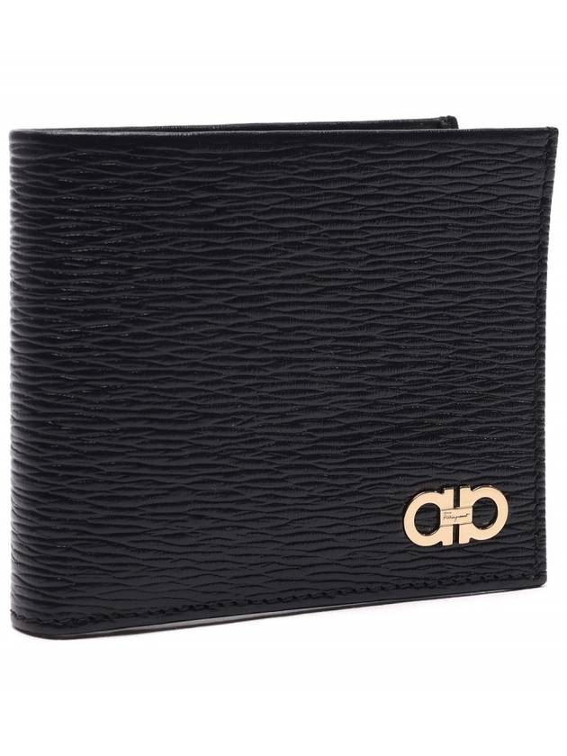 Gancini Half Wallet Black - SALVATORE FERRAGAMO - BALAAN 4