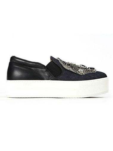 Women's Jewel Denim Slip-ons - Nº 21 - BALAAN 1