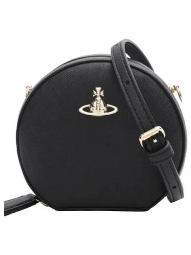 Saffiano Mini Round Crossbody Bag - VIVIENNE WESTWOOD - BALAAN 1