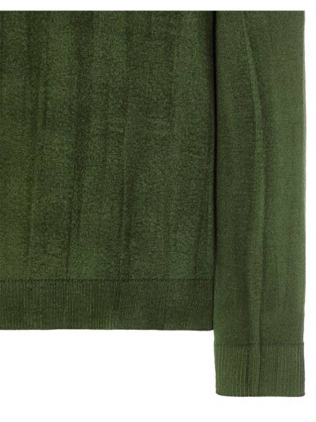 Waffen Patch Wool Knit Top Olive - STONE ISLAND - BALAAN 5