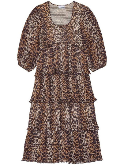 leopard print midi dress F8830 859 B0010966367 - GANNI - BALAAN 2