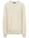 Face Patch Crew Neck Sweatshirt Beige - ACNE STUDIOS - BALAAN 2