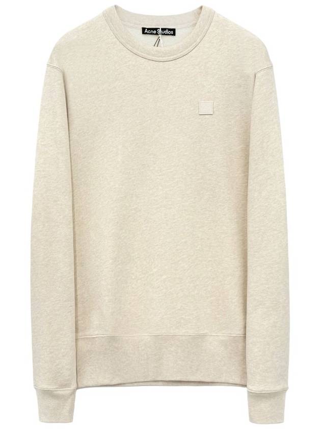 Face Patch Crew Neck Sweatshirt Beige - ACNE STUDIOS - BALAAN 2