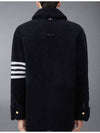 Men's 4 Bar Shearling Oversized Jacket Navy - THOM BROWNE - BALAAN 6