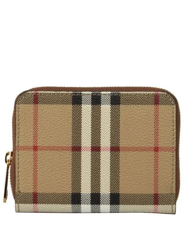 Check Zip Around Small Half Wallet Archive Beige - BURBERRY - BALAAN 2