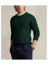 30 Points Suede Patch Wool Cashmere Sweater Green - POLO RALPH LAUREN - BALAAN 2