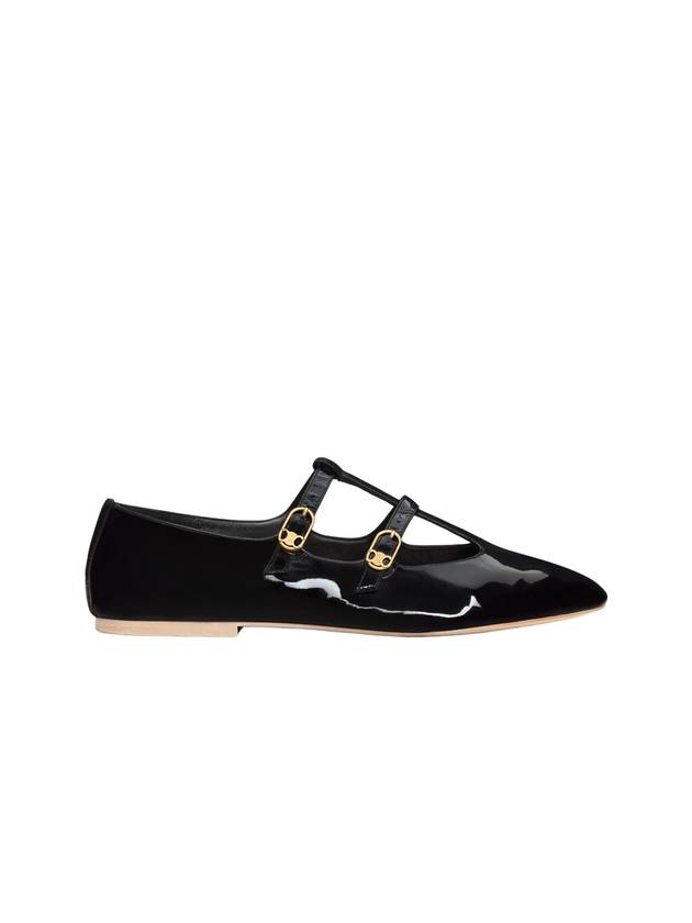 Les Patent Calfskin Ballerines Black - CELINE - BALAAN 2