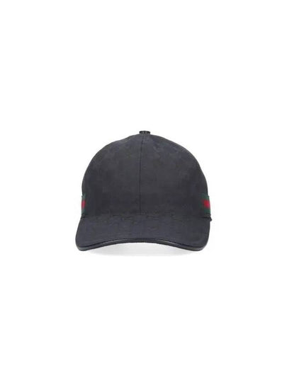 Original GG Web Supreme Canvas Baseball Ball Cap Black - GUCCI - BALAAN 2