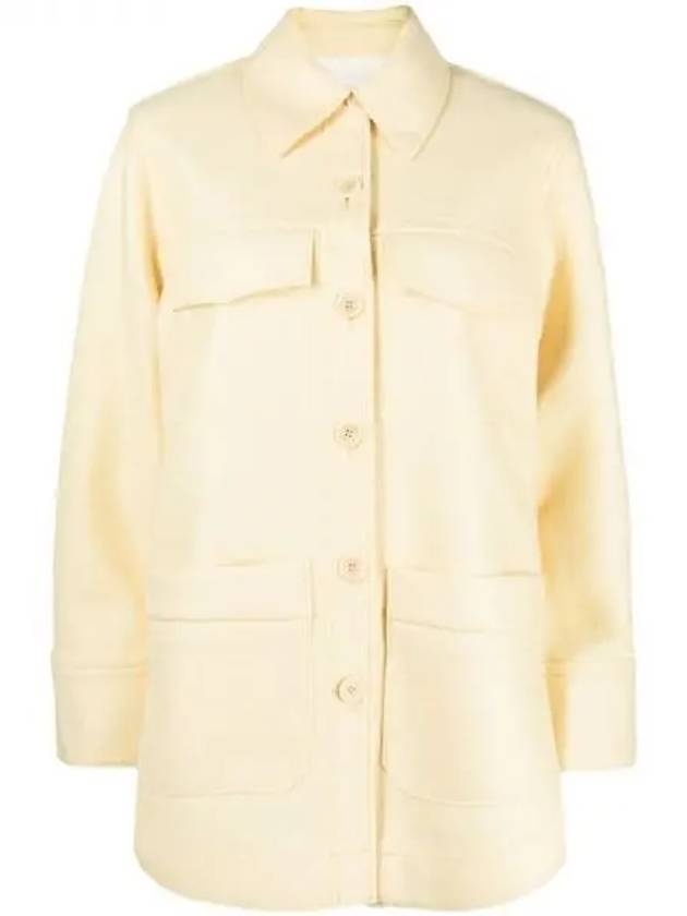 Rodebjer AVRIL yellow virgin wool coat 270035 - RODEBJER - BALAAN 1