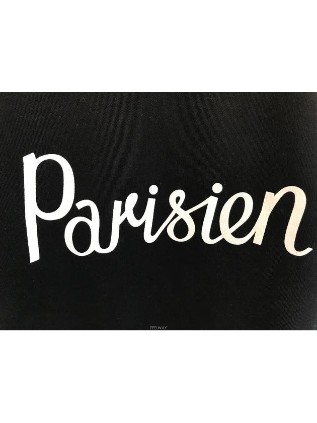 Parisian Classic Cotton Sweatshirt Black - MAISON KITSUNE - BALAAN 6