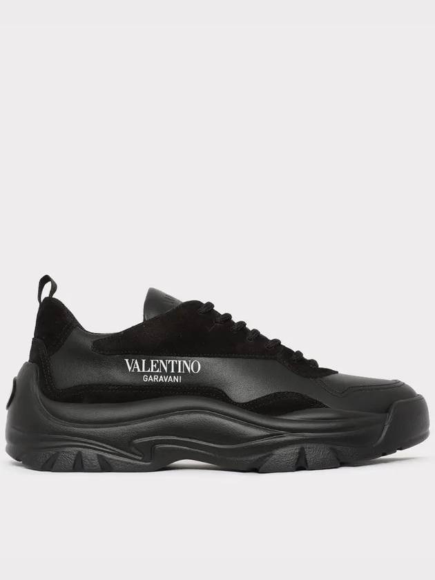 Gumboy Calfskin Low Top Sneakers Black - VALENTINO - BALAAN 2