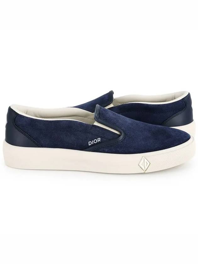 B101 Suede Smooth Calfskin Slip On Sneakers Navy - DIOR - BALAAN 2