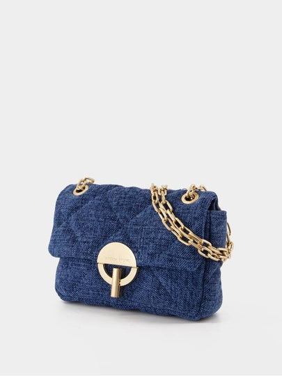 Nano Moon Bag - Vanessa Bruno - Linen - Blue - VANESSA BRUNO - BALAAN 2