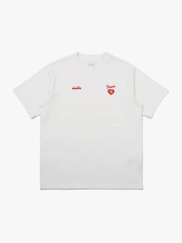 Diadora heart symbol short sleeve t shirt white - DIADORA - BALAAN 1