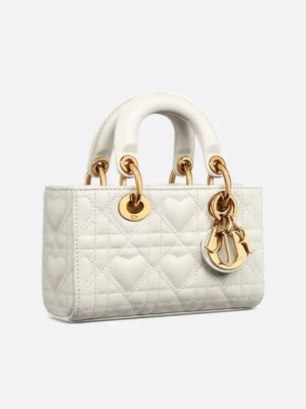 Lady D Joy Micro Cannage Lambskin Tote Bag Latte - DIOR - BALAAN 3