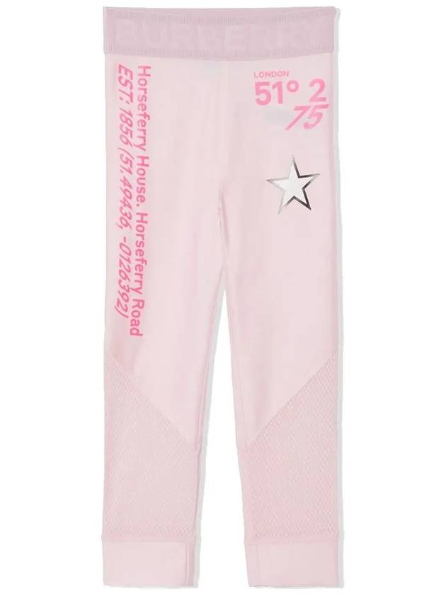 12th Anniversary Kids Star Print Leggings Pink 8038495 - BURBERRY - BALAAN 1