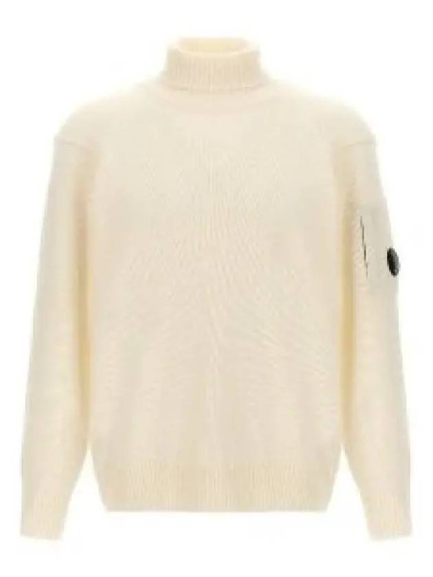 Lambswool GRS Turtle Neck Knit Top White - CP COMPANY - BALAAN 2