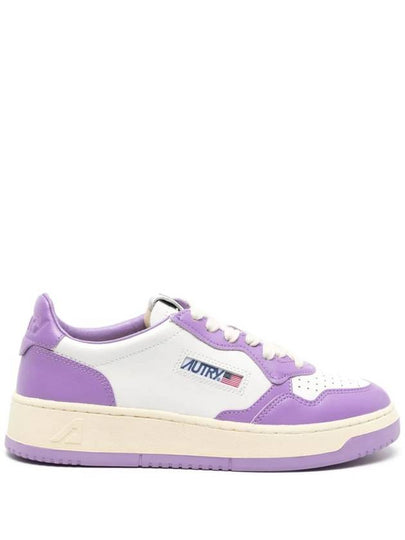 Medalist Leather Low Top Sneakers White Purple - AUTRY - BALAAN 2