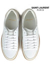 Court Classic Perforated Beige Tab Low Top Sneakers White - SAINT LAURENT - BALAAN 7