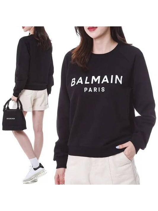 Logo Print Sweatshirt Black - BALMAIN - BALAAN 2