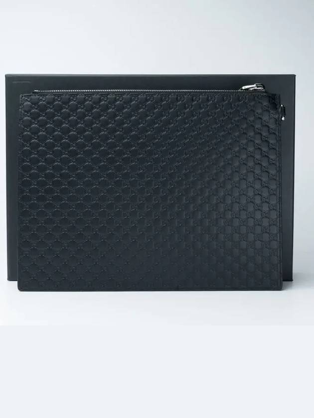 GG Micro Ssima Strap Clutch Bag Black - GUCCI - BALAAN 2