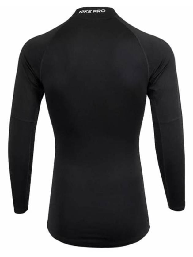 Pro Dri-Fit Fitness Mock Neck Long Sleeve T-Shirt Black - NIKE - BALAAN 5