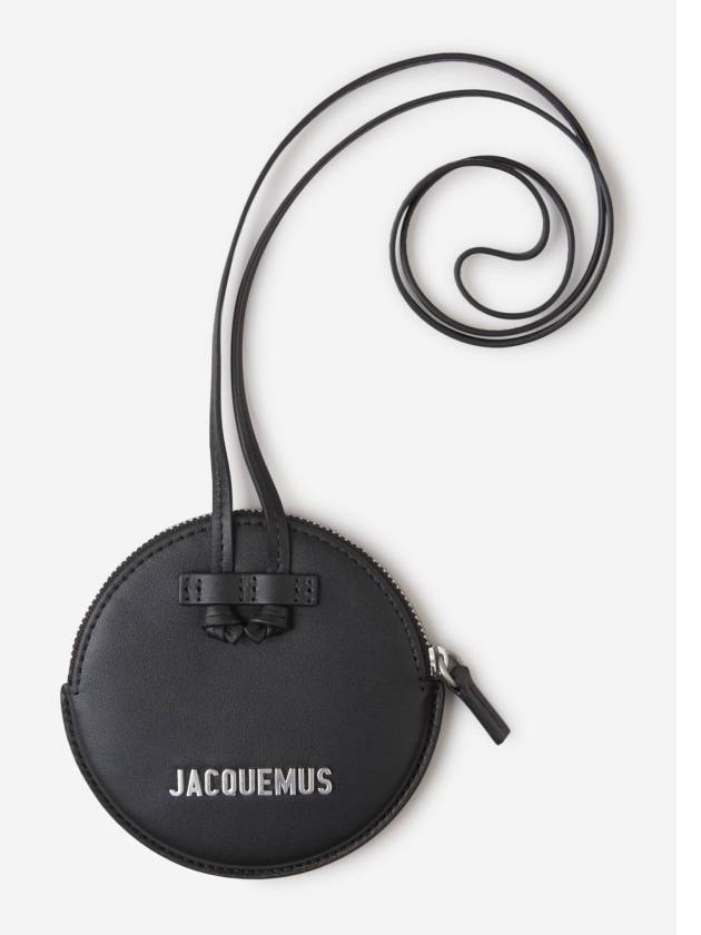 Le Pitchou Circle Neck Coin Purse Black - JACQUEMUS - BALAAN 4