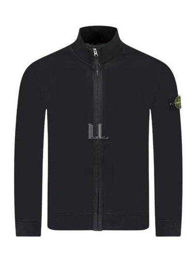 Logo Patch Zipper Zip-Up Jacket Black - STONE ISLAND - BALAAN 2