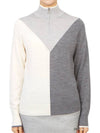 Color Block Merino Wool Quarter Zip Sweater Gray - G/FORE - BALAAN 2