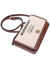 Buberry Mini Horseferry Print Canvas Leather Note Crossbody Bag Natural Tan - BURBERRY - BALAAN 6