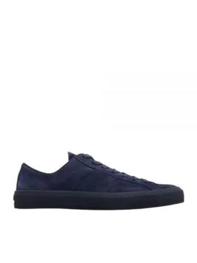 Cambridge Suede Lace-Up Low Top Sneakers Navy - TOM FORD - BALAAN 2