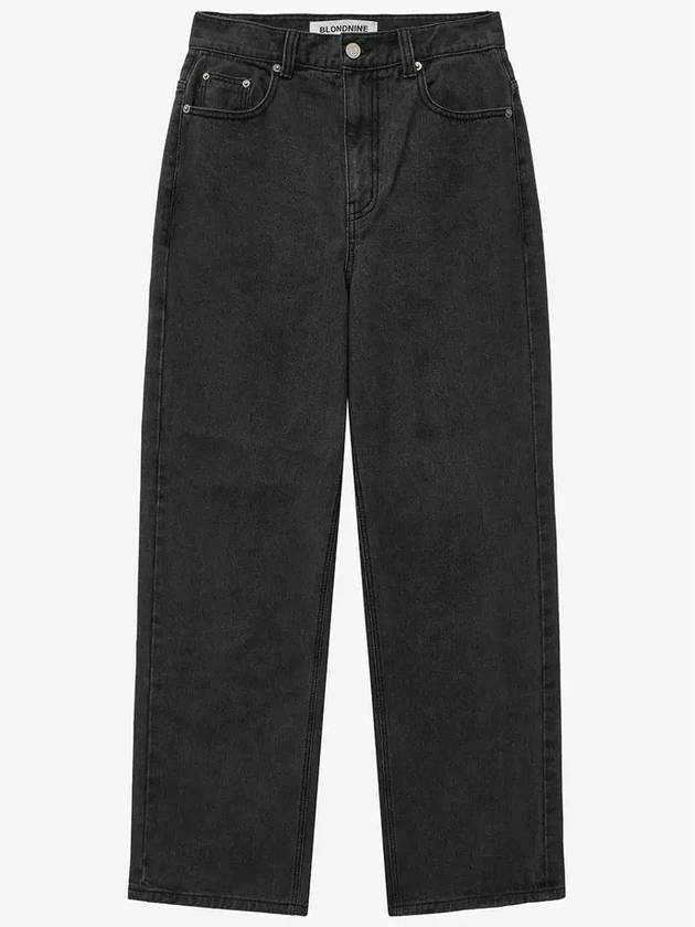 Easy washed wide denim pants dark gray - BLONDNINE - BALAAN 7