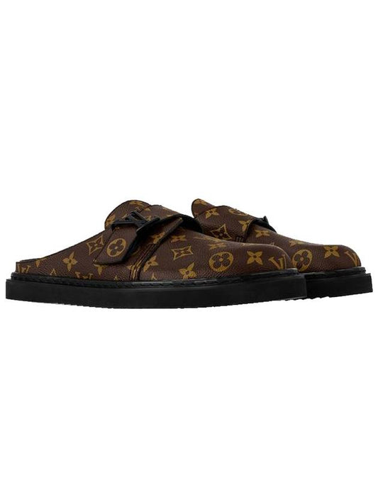 Men s Sandals LV Easy Mule Brown Black Logo - LOUIS VUITTON - BALAAN 2