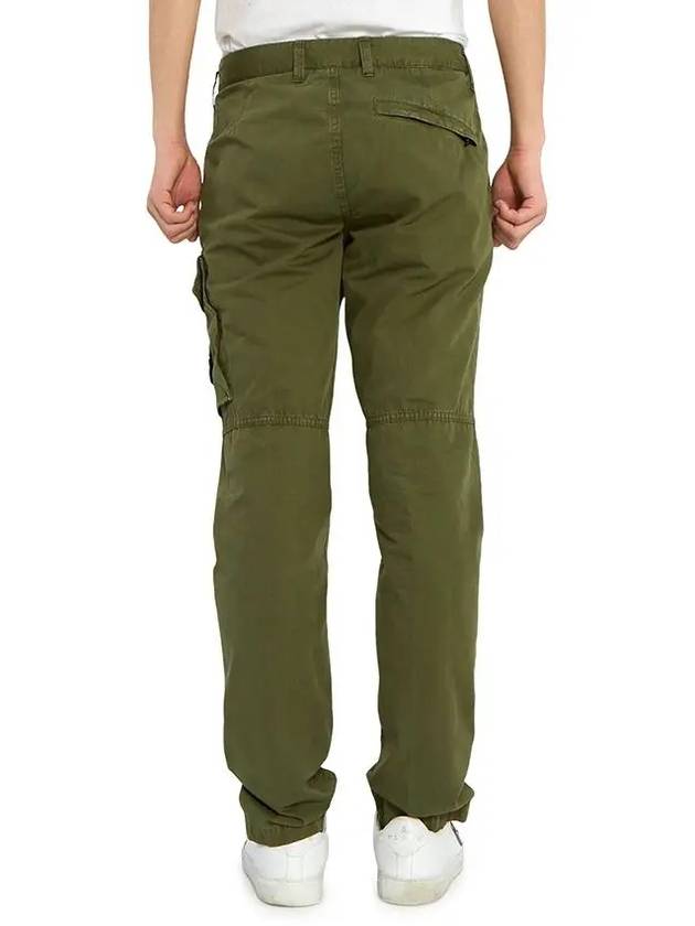 Men's Wappen Patch Cargo Straight Pants Green - STONE ISLAND - BALAAN 4